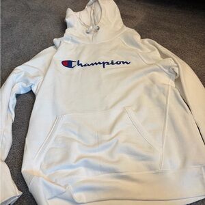 Champion White Pullover Hoodie